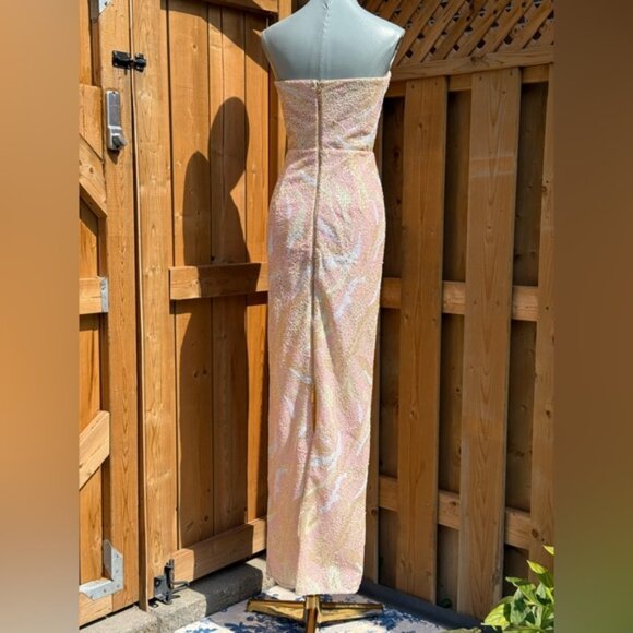 🆕 BRONX & BANCO 🧿 NWOT Dahlia Blush Multi Sequin Maxi Dress - Sz XS US 2 - Picture 7 of 13